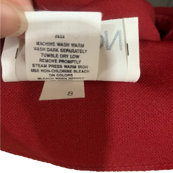 NWT Devon dark red vintage blazer and skirt set with matching belt size 8/10 - Picture 11 of 15